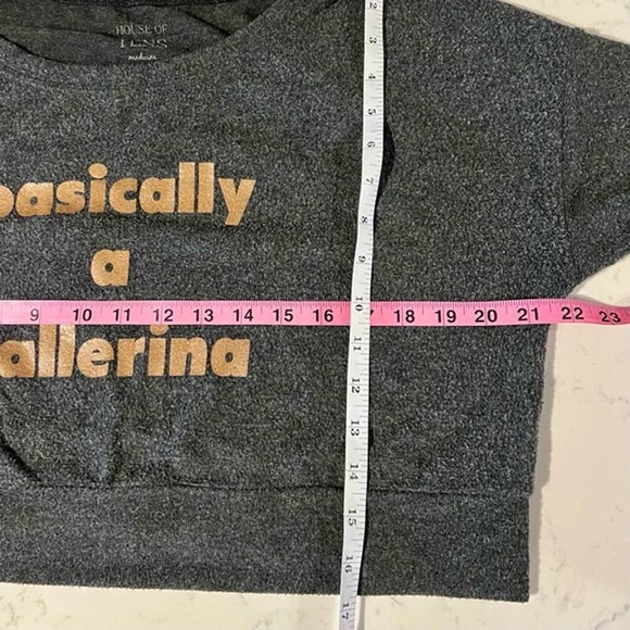 House of Tens Basically a Ballerina Cropped Sweatshirt - Picture 5 of 6